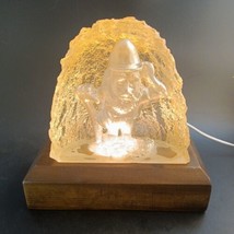 Vintage Early Lucite Gnome Reverse Sculpture, Lights Up, Heavy 1970s Clear RARE - £93.38 GBP