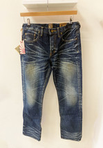 PRPS Uomini Jeans Slim Fit Demon Solido Blu Taglia 32W E63P54P - £66.05 GBP