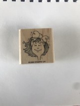 Stampin&#39; Up! LITTLE GIRL Smiling with a Bow in her Hair Rubber Stamp 2006 - £7.82 GBP
