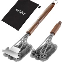 4Pcs Heavy Duty Grill Brush And Scraper With Carrying Bag - Exclusive Grill Clea - £19.65 GBP