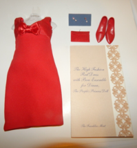 Princess Diana Outfit ~ Franklin Mint~RED DRESS ~Gown~Jewelry~Shoes~Purse - £31.16 GBP