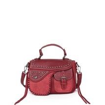 Genuine Leather Women Crossbody Handbag Satchel Bag Wallet Embroidered Shoulder  - £39.81 GBP