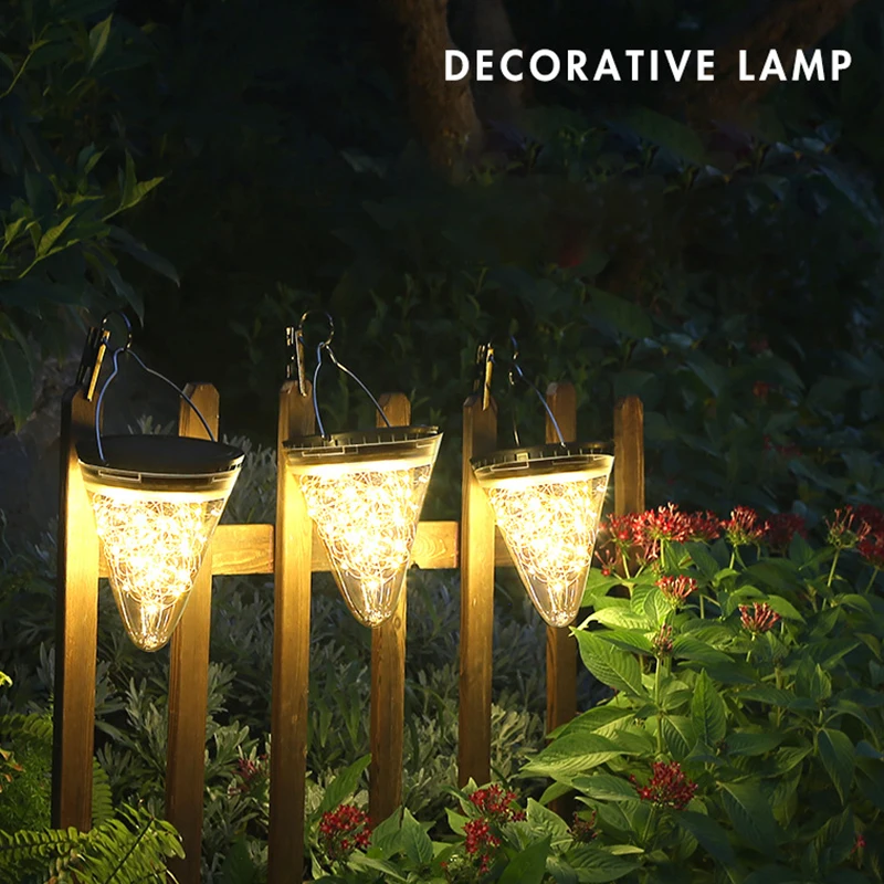 Solar Garden LED Light Three-speed Flashing Decorative Hanging Light Waterproof  - £66.97 GBP