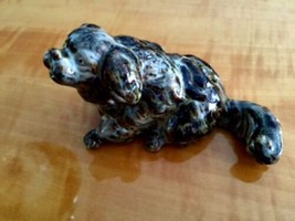 EUC Porcelain Ceramic Gray Dog Small Cocker Spaniel Mutt  - £19.66 GBP