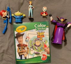 Toy Story Pvc Figures Lot Of 6 &amp; NEW Crayola Color &amp; Stick 4 FREE Cup &amp; Tsum - £13.26 GBP