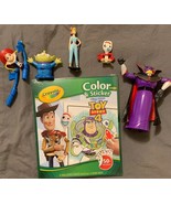 Toy Story Pvc Figures Lot Of 6 &amp; NEW Crayola Color &amp; Stick 4 FREE Cup &amp; ... - £13.02 GBP