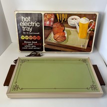 Vintage Cornwall Hot Electric Tray Avocado Green #1418 w/ Original Box 1... - $28.25