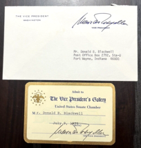 1975 Vice President Nelson Rockefeller Signed Senate Chamber Ticket No COA - £29.92 GBP
