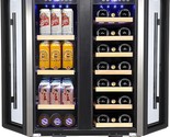 Wine And Beverage Refrigerator, 55 Cans And 20 Bottles Large Dual Zone W... - £897.43 GBP