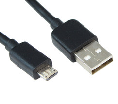 6Inch Usb 2.0 Type A Male To Slim Micro-B 5-Pin Cable Nickel Plated - £11.35 GBP