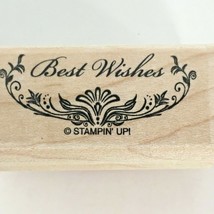 Stampin Up Best Wishes Mounted Stamp Sentiment Words Card Making Greeting Craft - £3.11 GBP