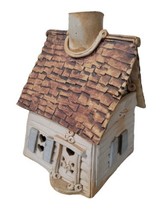 Windy Meadows Pottery Medium HOUSE Removable Roof Tealight Candle Heart Cottage - £22.79 GBP