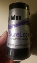Surelock Overlock Thread 3,000yd 568 Black 100% Spun Polyester Talon Coats - $5.52