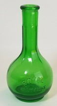 Royal Mint Sauce Vintage Glass Bottle Emerald Green Art Deco Detroit  - £18.16 GBP