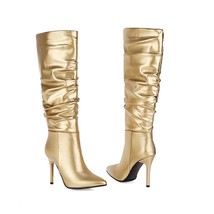 Women High Heel Boots Pointed Toe Stiletto Heel Women Knee High Boots Fashion Se - £77.05 GBP