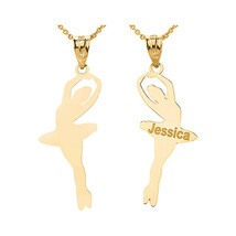 Personalized Name 10k 14k Gold Cheerleader Megaphone Sports Pendant Necklace - £95.06 GBP+