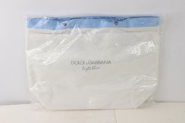 New Sealed Dolce &amp; Gabbana Light Blue Perfume Spell Out Tote Bag White N... - $49.45
