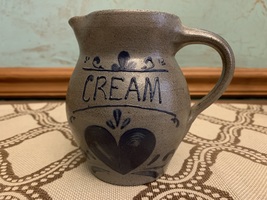 Vintage 1995 Rockdale Union Stoneware Pottery Spouted Cream Pitcher - $23.99