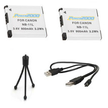 2X Canon Batteries + Usb Cable + Tripod For Powershot Elph 360 Hs, Sx420 Is, - £41.52 GBP