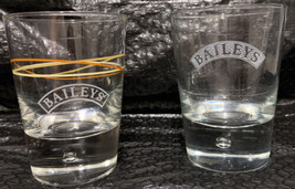 Set of 2 Vintage Baileys High Ball Glasses Etched Design Heavy Bubble Ba... - $16.14