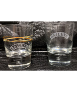 Set of 2 Vintage Baileys High Ball Glasses Etched Design Heavy Bubble Ba... - $305.85 MXN
