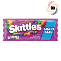 5x Skittles Wild Berry Flavor Candies | King Size 4oz | Fast Shipping! - $19.71