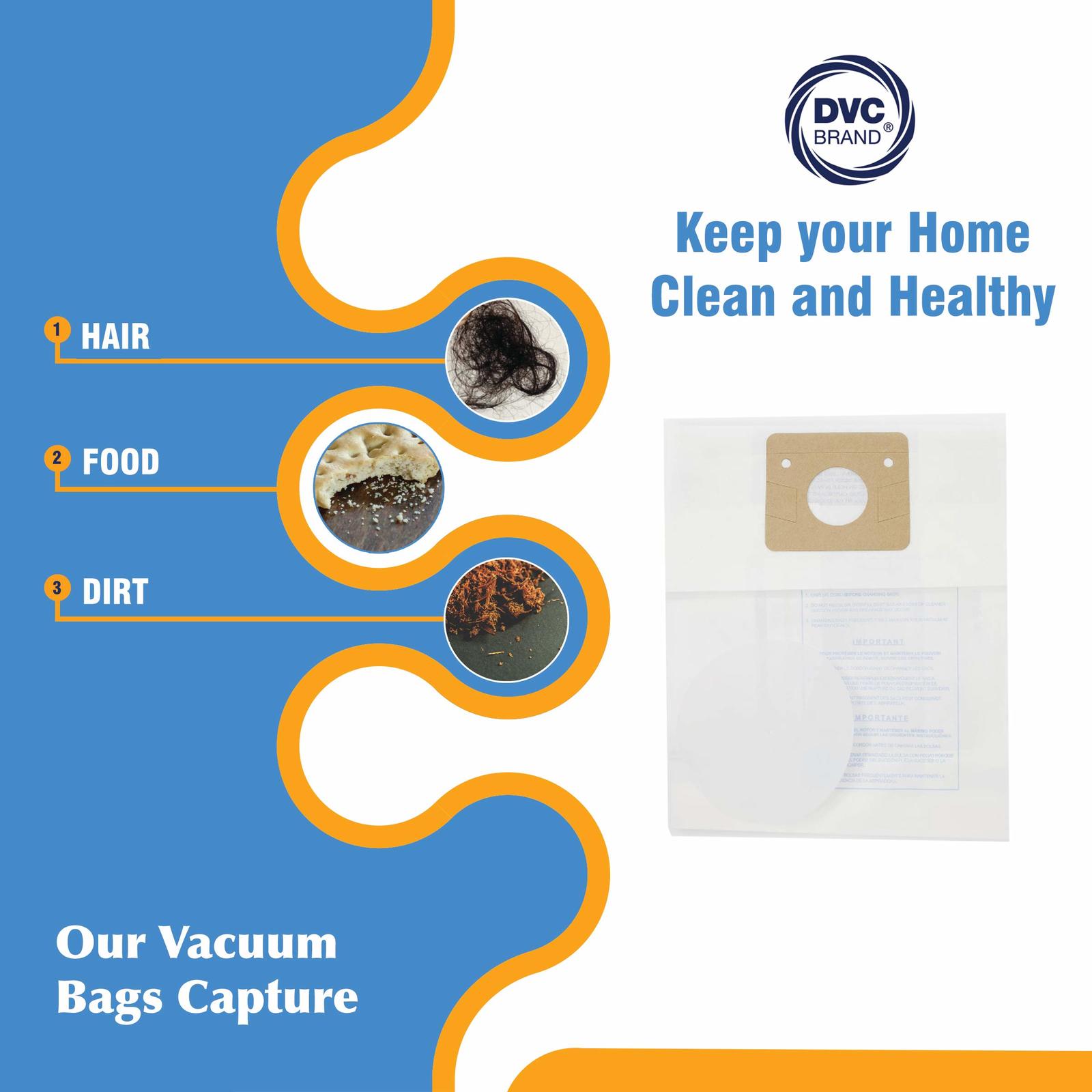 DVC Paper Replacement Vacuum Bags and Vacuum Filters for Eureka Type B PowerTeam Item image 14