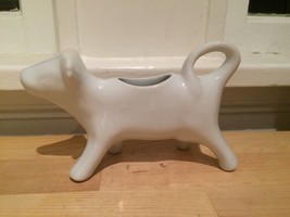 White Porcelain Cordon Blue Figural Cow Creamer Pitcher - Dishwasher Safe - £11.41 GBP