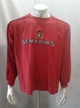 Ottawa Senators Red Long Sleeve Crew Neck Embroidered Spell Out Shirt Si... - $11.77