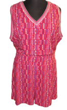 Juicy Couture Juicy Print V Neck Sleeveless Terry Romper Plus Size 3X - $49.99