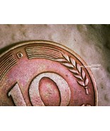 1950-D-10 Pfennig Germany. Bimetal coin, with Errors. - $55.49 CAD