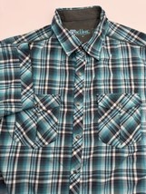 Kuhl Shirt  Blue Plaid Pearl Snap Lightweight Outdoor Camp Short Sleeve Medium - £15.67 GBP