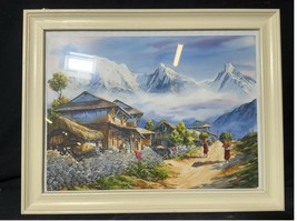 Original Watercolor Rebika Nepal Painting Signed - £100.48 GBP