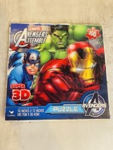 3D Marvel Avengers Assemble 100 Pc Jigsaw Puzzle Iron Man Hulk Complete ... - £4.74 GBP