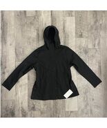 Athleta RainOut Sutro Long Trench Women's Black Hooded Rain Jacket - $87.72