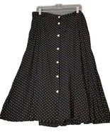 Maggie McNaughton Womens Plus Pull on A~LINE SKIRT Sz 18W Black White Po... - £15.59 GBP