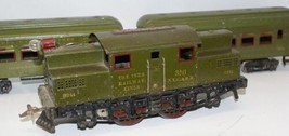 Vintage Prewar IVES Standard Gauge 3241 Engine w/ 171 &amp; 173 Passenger Cars - £715.42 GBP