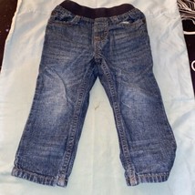 Toughskins Baby Boy  Denim Jeans Pants 24 Months Dark Blue Waist 18.5” - $5.70
