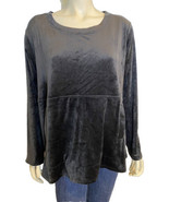 Carole Hochman Black Fleece Long Sleeve Round Neck Top Size P2X - $26.05 CAD