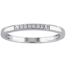 1/10CT Simulated Diamond Half Eternity Wedding Band Ring 14K White Gold Plated - $102.51