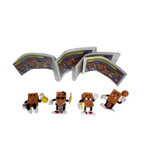 COMPLETE SET Of 4 1989 Sonic Brown Bag Man Drive In Toys With Booklets - $24.18