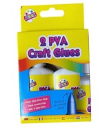 2pcs 40ml PVA Glue Bottles - Craft Adhesive for Paper, Cardboard, Wood, ... - £2.78 GBP