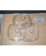 3  Pyrex Glass LIDS A-12-C lids Fits Corning Ware  Casseroles A-10-B - $59.40