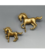 Vintage Horses Horse Brooch Pins Pin Pair Taiwan Metal Retro - $33.89