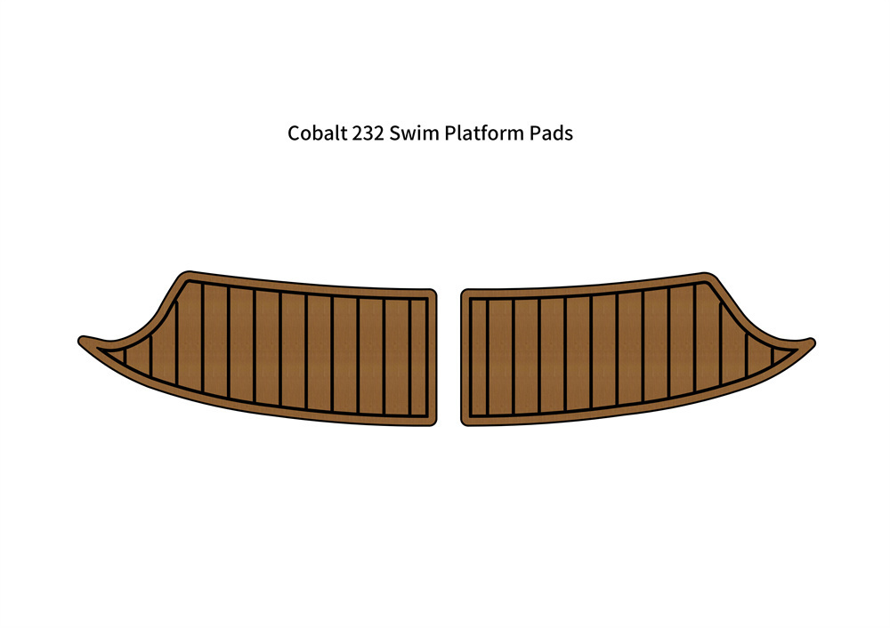 Cobalt 232 Swim Platform Step Pad Boat EVA Foam Faux Teak Deck Floor Mat - $281.00