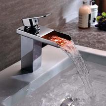 Cascada Modern Stylish Single Handle Color Changing LED Faucet Waterfall... - $178.15+