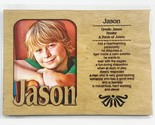 JASON Personalized Name Profile Laser Engraved Wood Picture Frame Magnet - $9.90