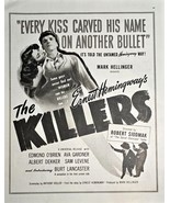 ERNEST HEMINGWAY&#39;S &quot;The Killlers&quot;Burt Lancaster by Siodmak 1946 Vintage ... - $263.39 MXN