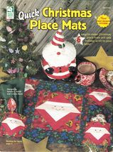 6 Quick Christmas Place Mats Santa Teddy Bear Tree Pinwheel Quilt Sew Patterns - $13.99