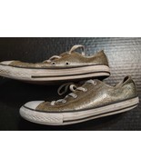 Converse All Star Tennis Shoes Gold Glitter Juniors Size 4 Womens 5.5  - $261.34 MXN
